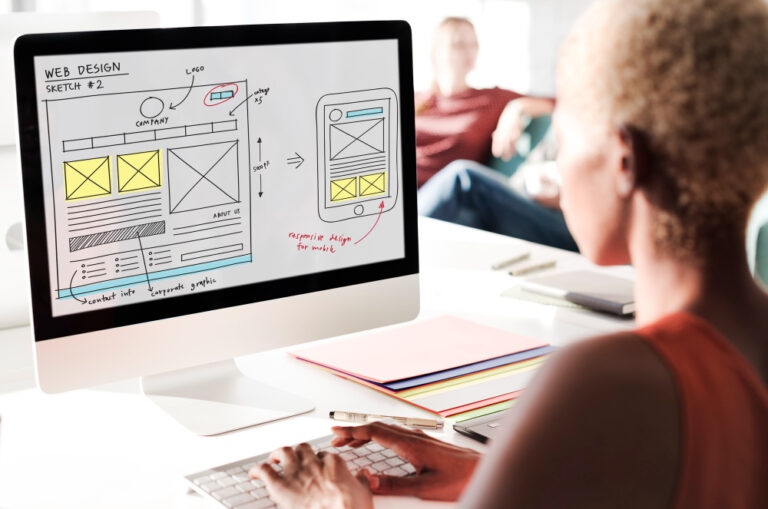 A website designer building a responsive website design for a South African business